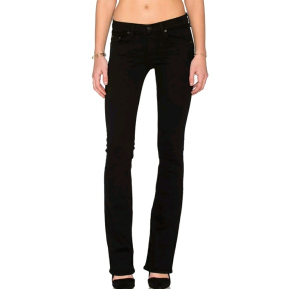 rag & bone Denim - RAG & BONE/Jean 28 Stiletto Boot Black